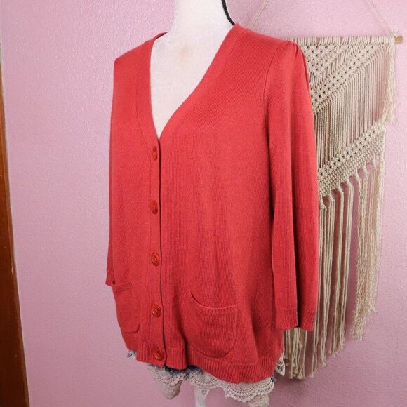 Ann Taylor | Rabbit Hair Button Up Knit Cardigan Sweater XL - Picture 1 of 7